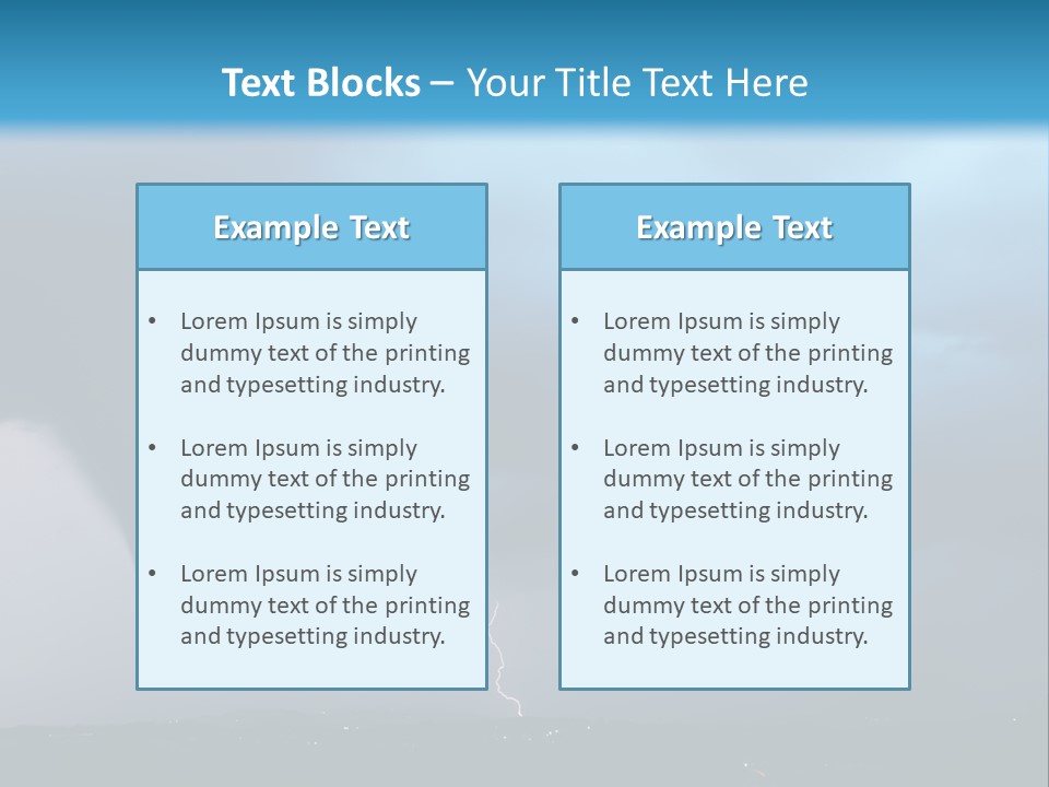 Thunderbolt Touchdown Storm PowerPoint Template