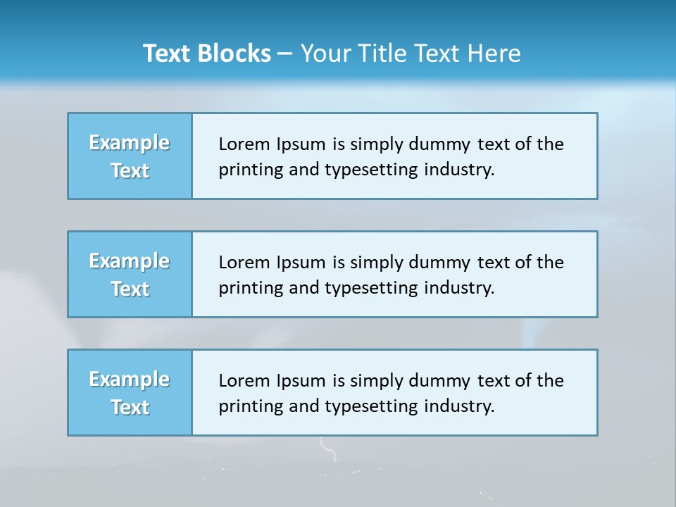 Thunderbolt Touchdown Storm PowerPoint Template