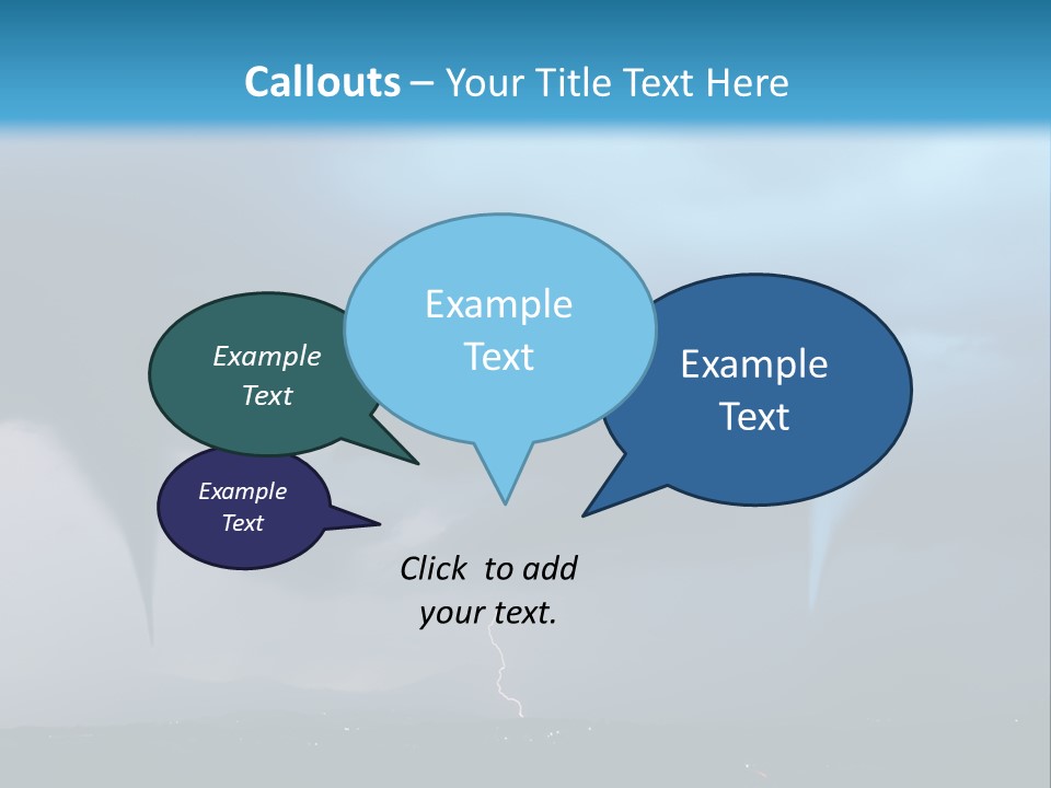 Thunderbolt Touchdown Storm PowerPoint Template
