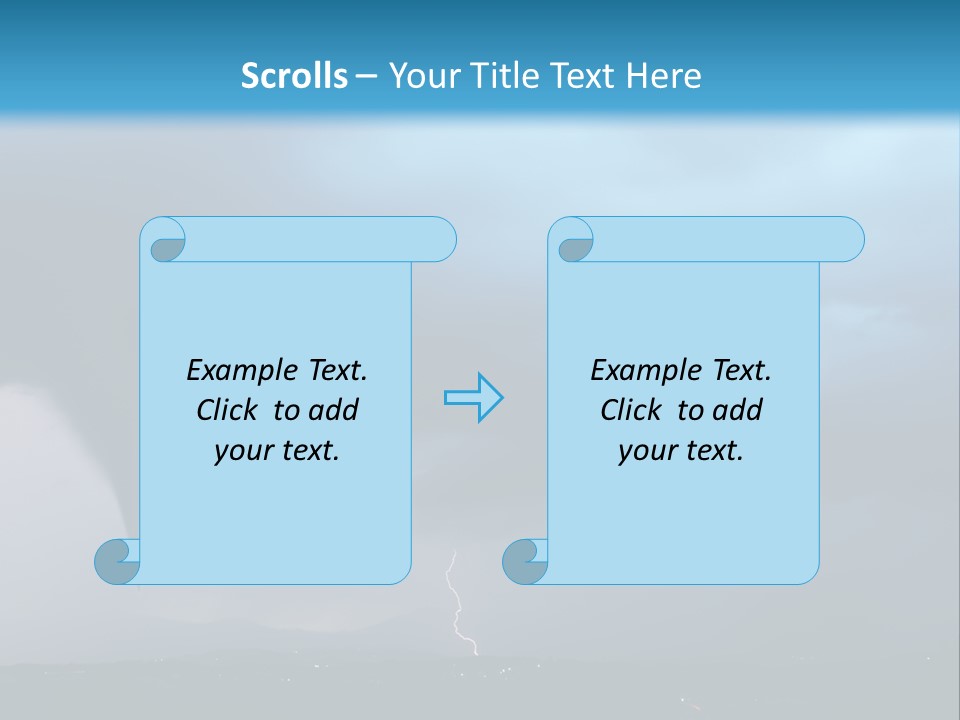 Thunderbolt Touchdown Storm PowerPoint Template