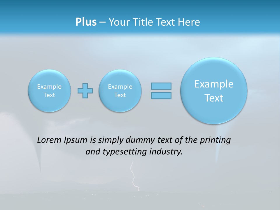 Thunderbolt Touchdown Storm PowerPoint Template