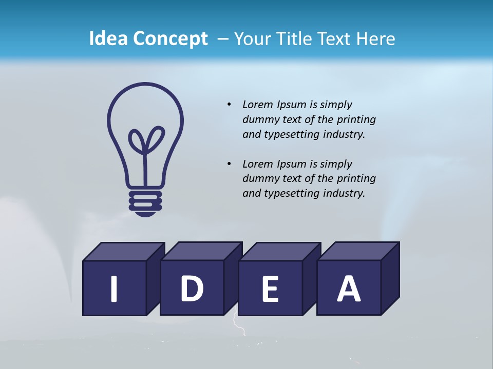 Thunderbolt Touchdown Storm PowerPoint Template