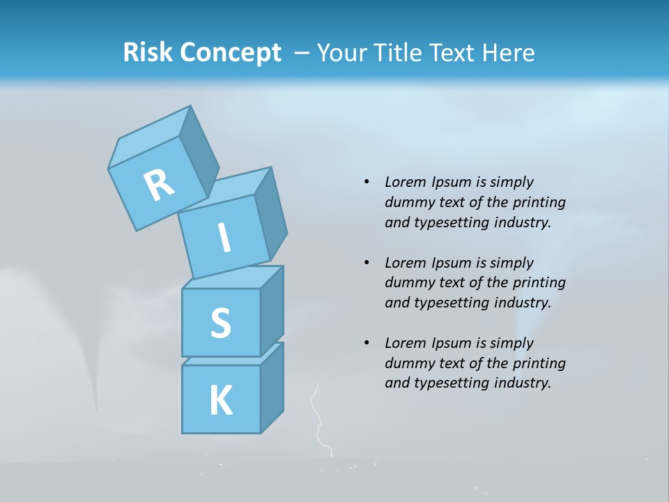 Thunderbolt Touchdown Storm PowerPoint Template