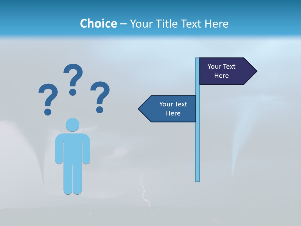 Thunderbolt Touchdown Storm PowerPoint Template