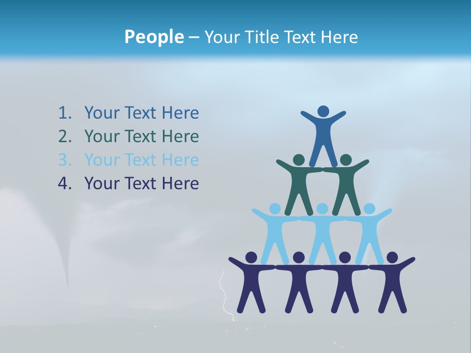 Thunderbolt Touchdown Storm PowerPoint Template