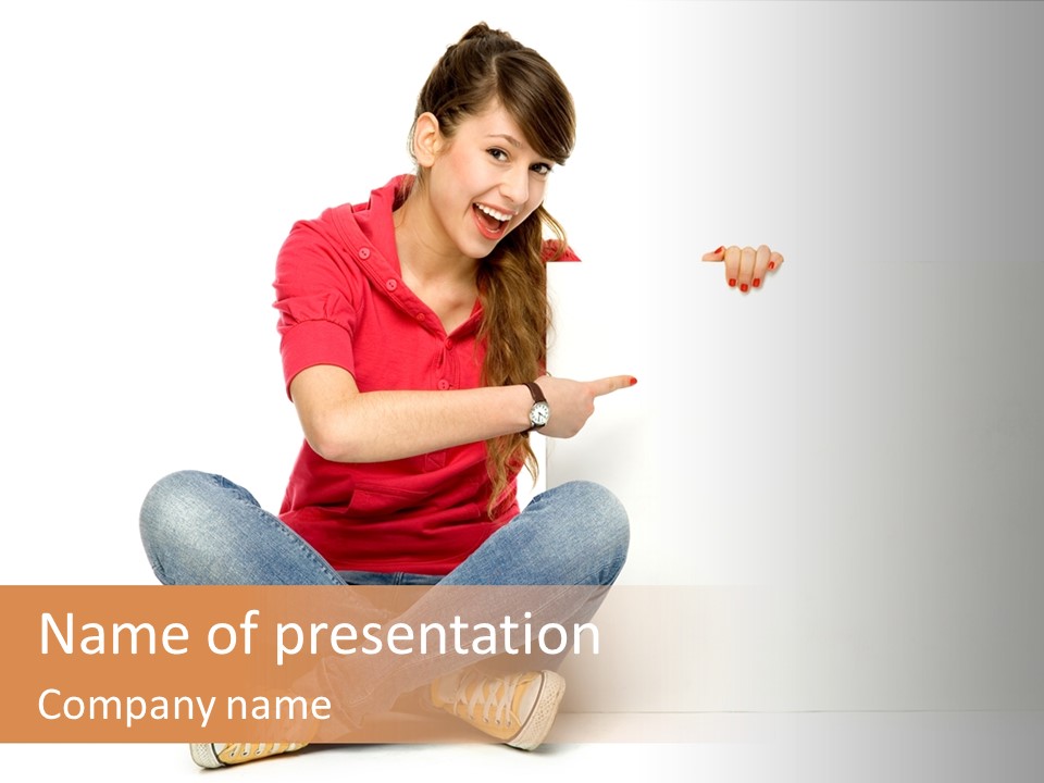 Showing Pointing Blank PowerPoint Template