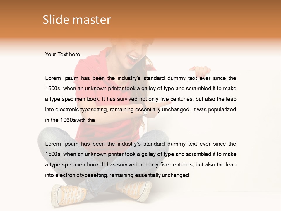 Showing Pointing Blank PowerPoint Template