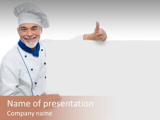 Kitchen Work Man PowerPoint Template