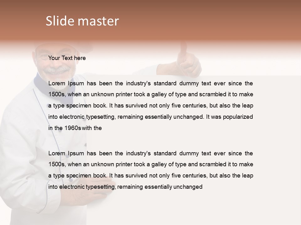 Kitchen Work Man PowerPoint Template