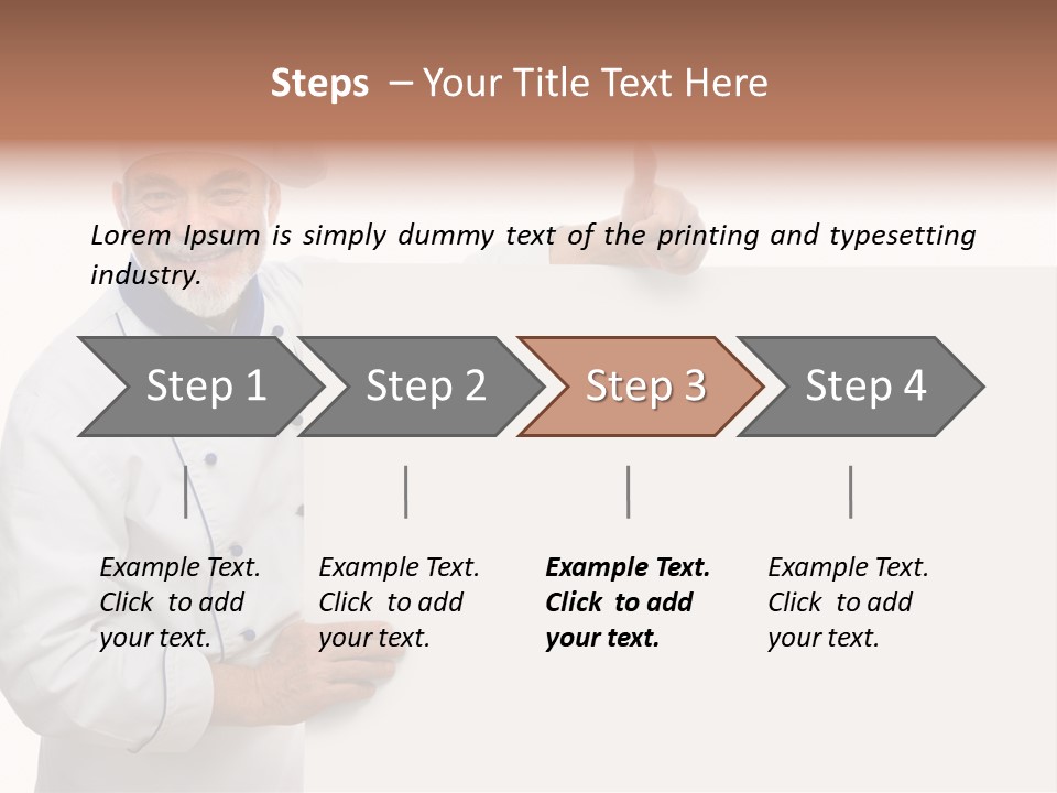 Kitchen Work Man PowerPoint Template