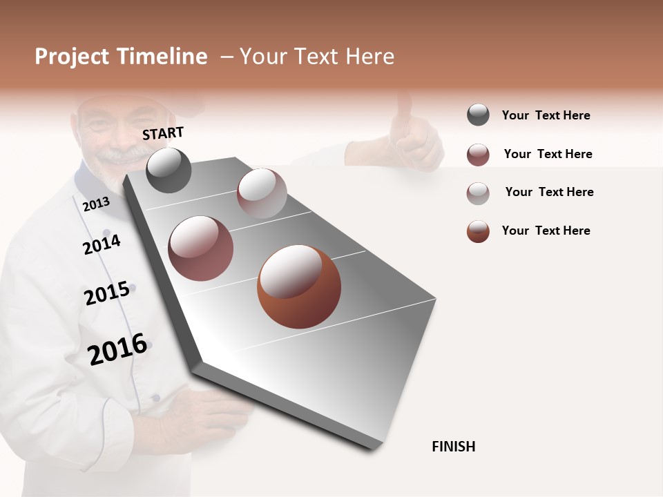 Kitchen Work Man PowerPoint Template