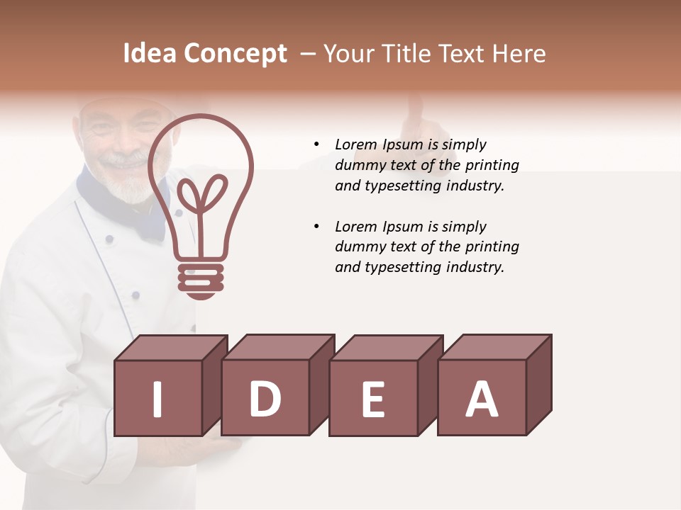 Kitchen Work Man PowerPoint Template