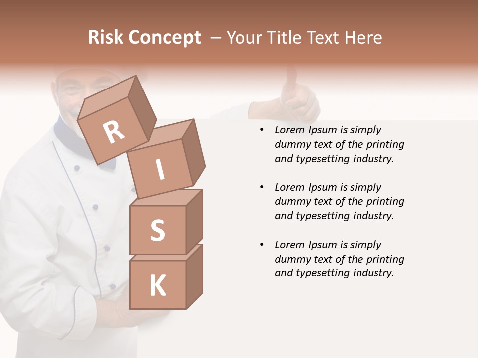 Kitchen Work Man PowerPoint Template