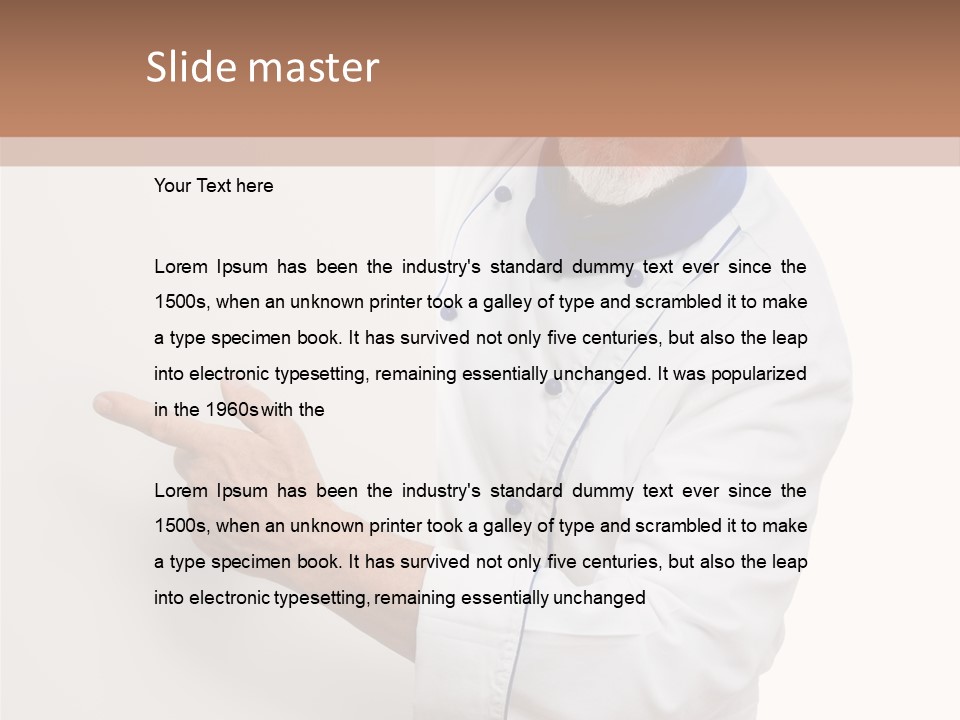 Portrait Placard Cook PowerPoint Template