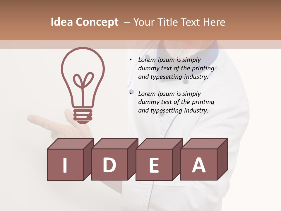 Portrait Placard Cook PowerPoint Template