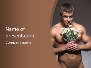 Valentines Bouquet Bare PowerPoint Template