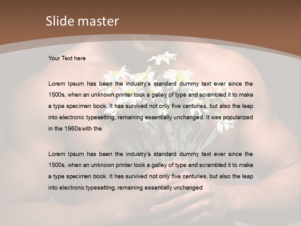 Valentines Bouquet Bare PowerPoint Template