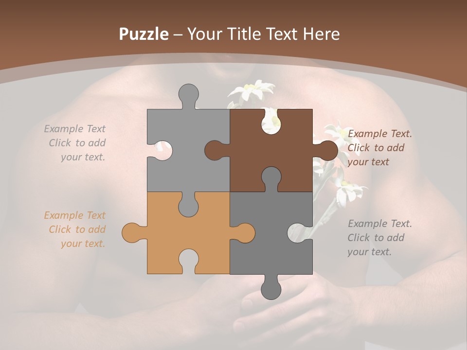 Valentines Bouquet Bare PowerPoint Template