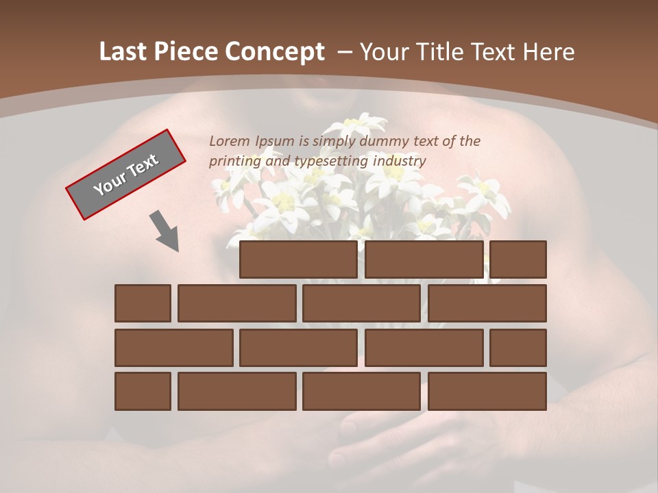 Valentines Bouquet Bare PowerPoint Template