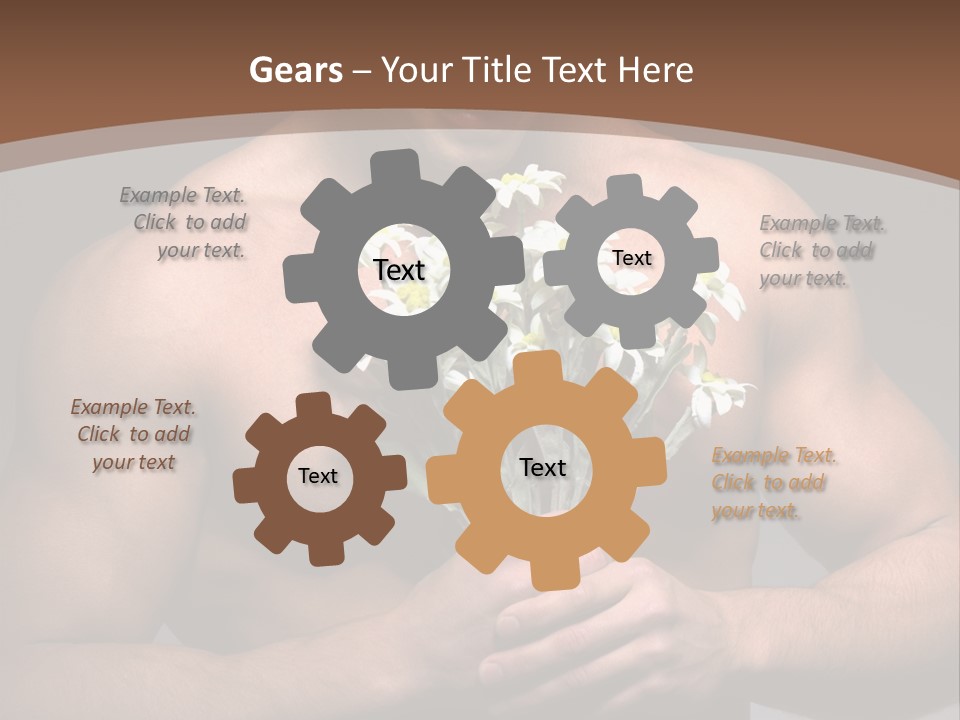 Valentines Bouquet Bare PowerPoint Template