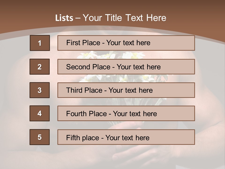 Valentines Bouquet Bare PowerPoint Template