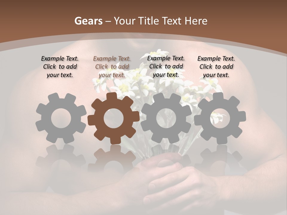 Valentines Bouquet Bare PowerPoint Template