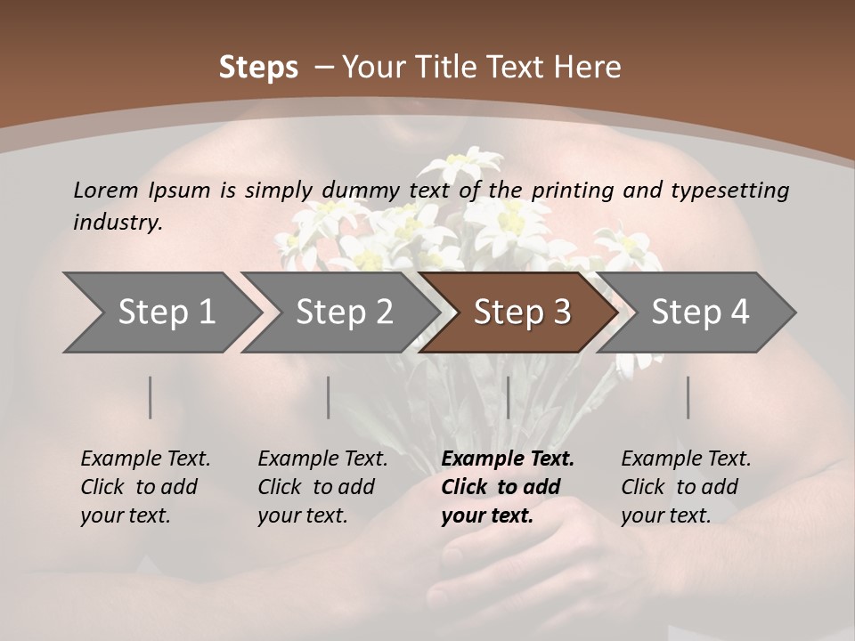 Valentines Bouquet Bare PowerPoint Template