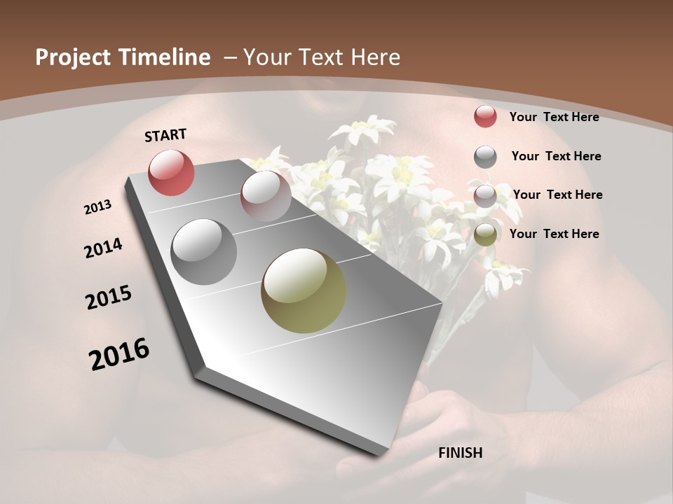 Valentines Bouquet Bare PowerPoint Template