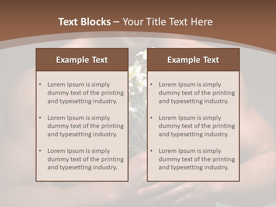 Valentines Bouquet Bare PowerPoint Template