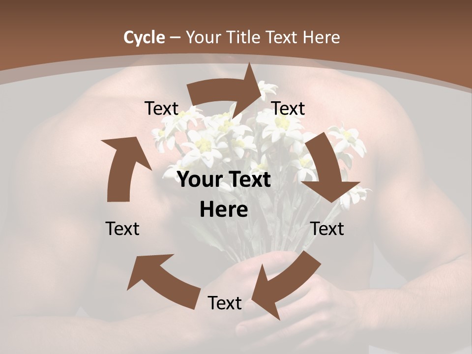 Valentines Bouquet Bare PowerPoint Template