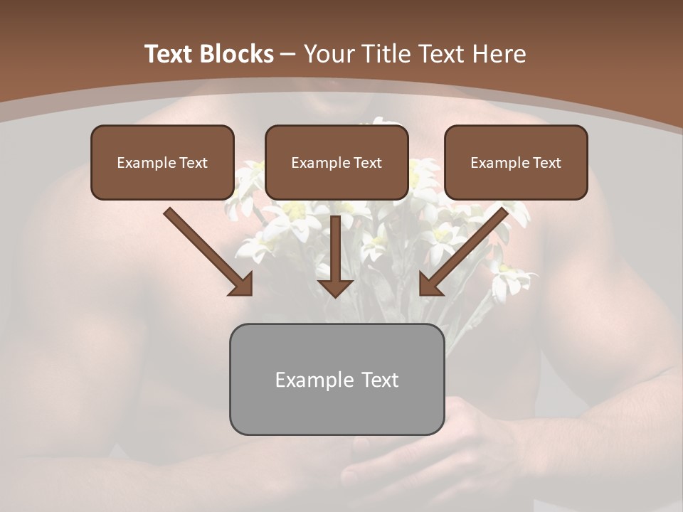 Valentines Bouquet Bare PowerPoint Template