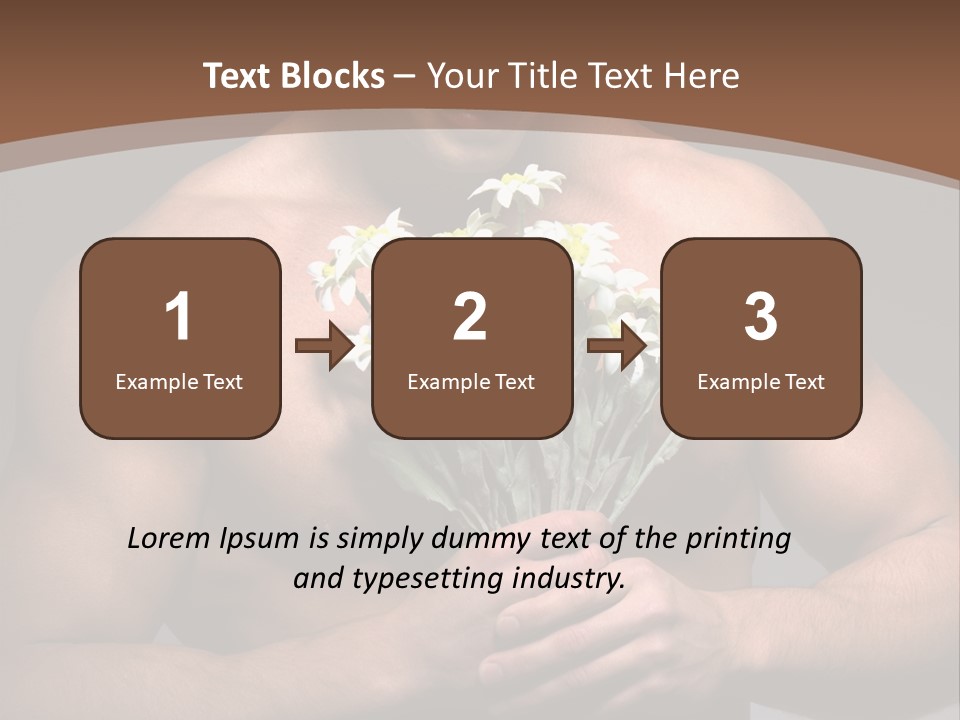 Valentines Bouquet Bare PowerPoint Template
