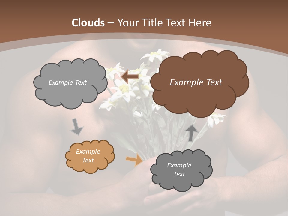 Valentines Bouquet Bare PowerPoint Template