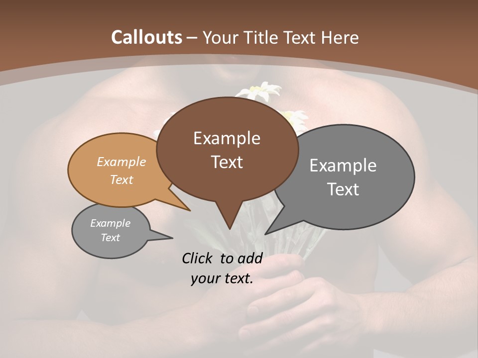 Valentines Bouquet Bare PowerPoint Template