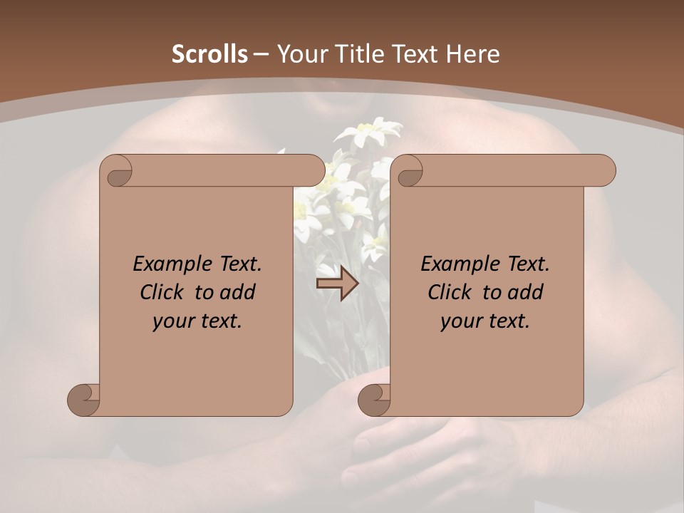 Valentines Bouquet Bare PowerPoint Template