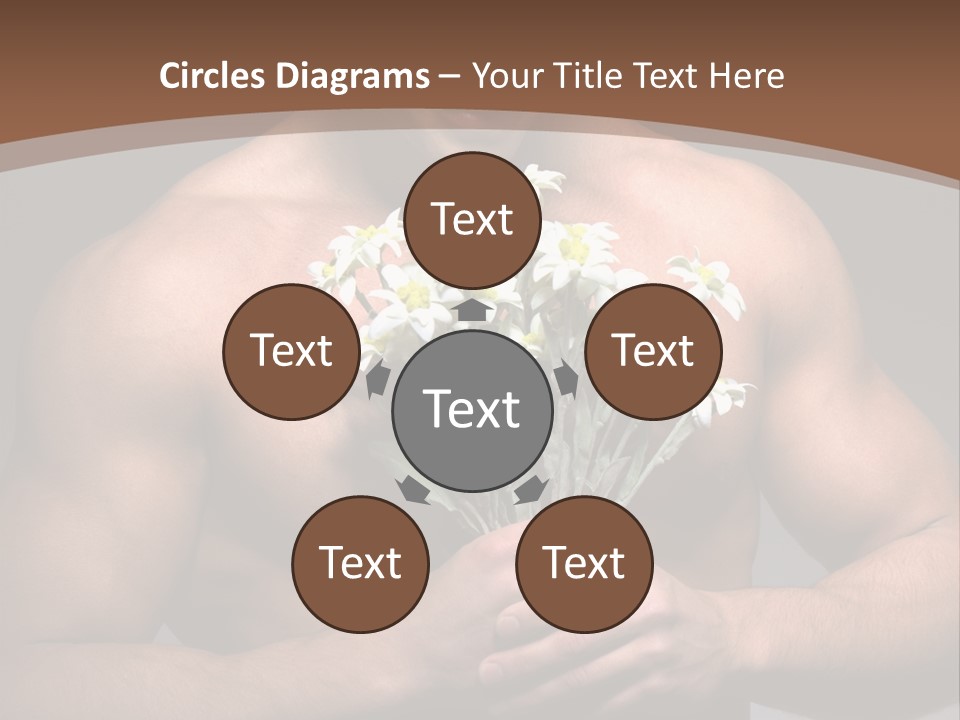 Valentines Bouquet Bare PowerPoint Template