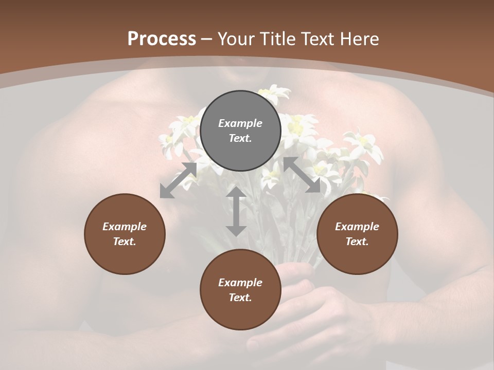 Valentines Bouquet Bare PowerPoint Template