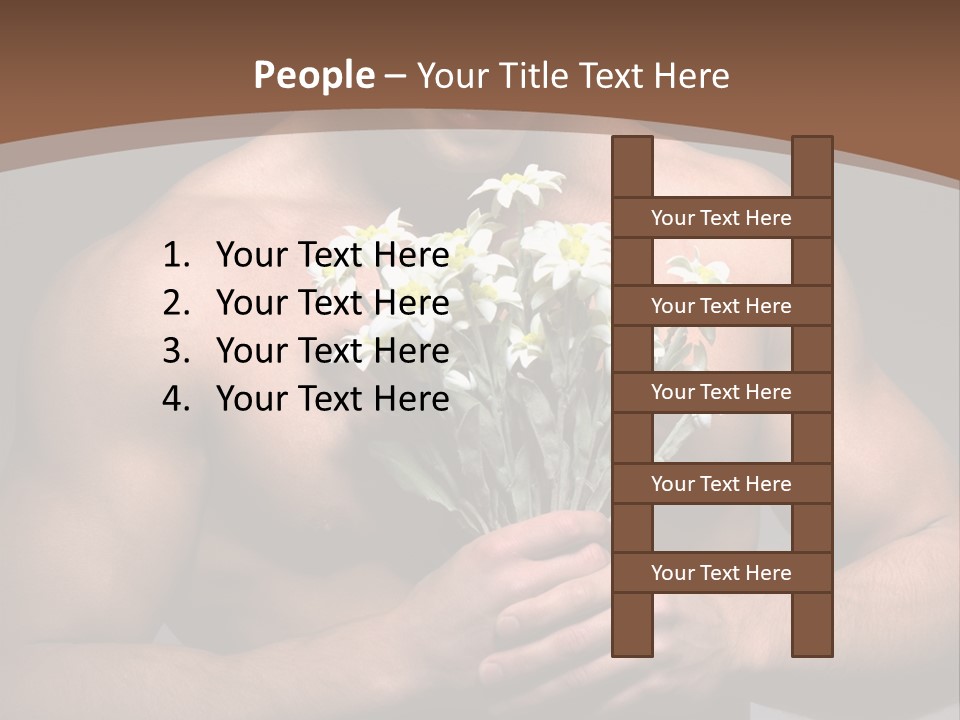 Valentines Bouquet Bare PowerPoint Template