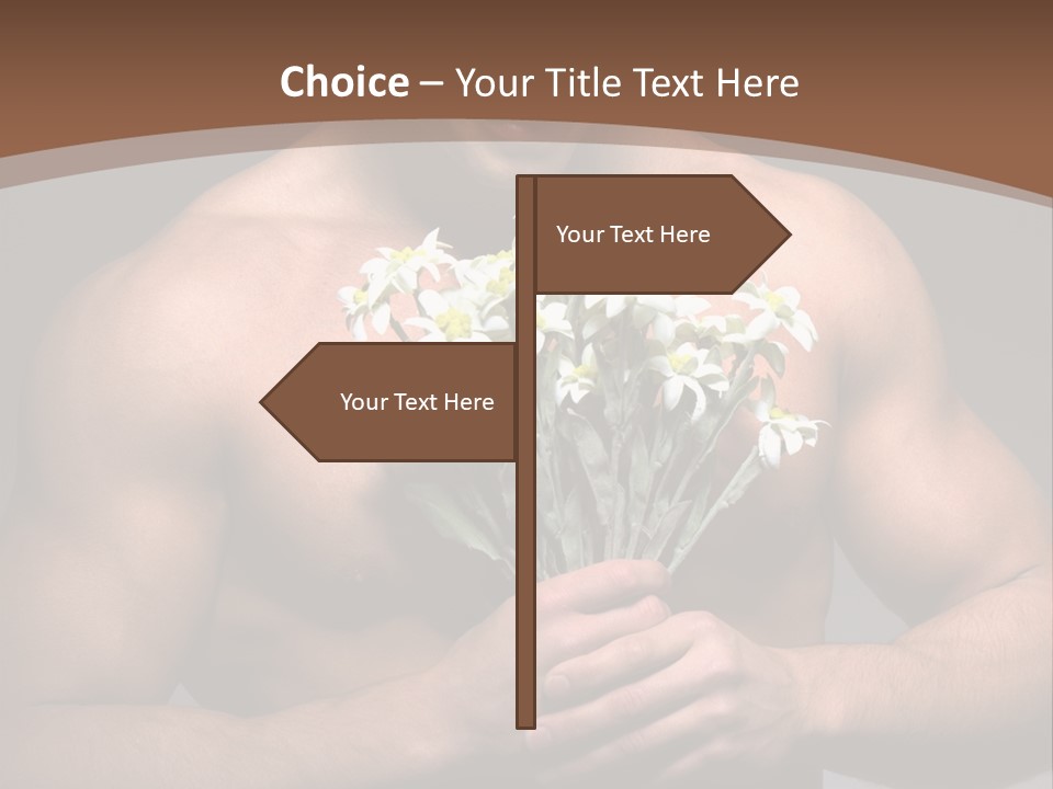 Valentines Bouquet Bare PowerPoint Template