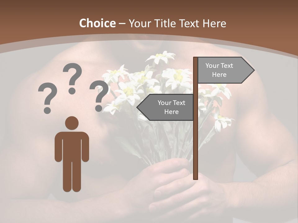 Valentines Bouquet Bare PowerPoint Template