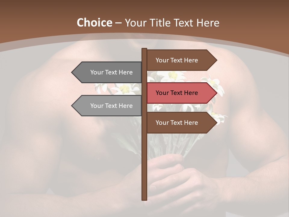 Valentines Bouquet Bare PowerPoint Template