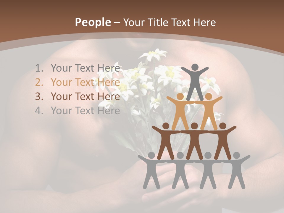 Valentines Bouquet Bare PowerPoint Template