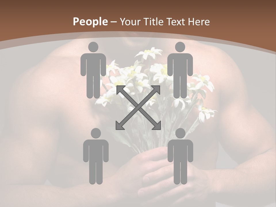 Valentines Bouquet Bare PowerPoint Template