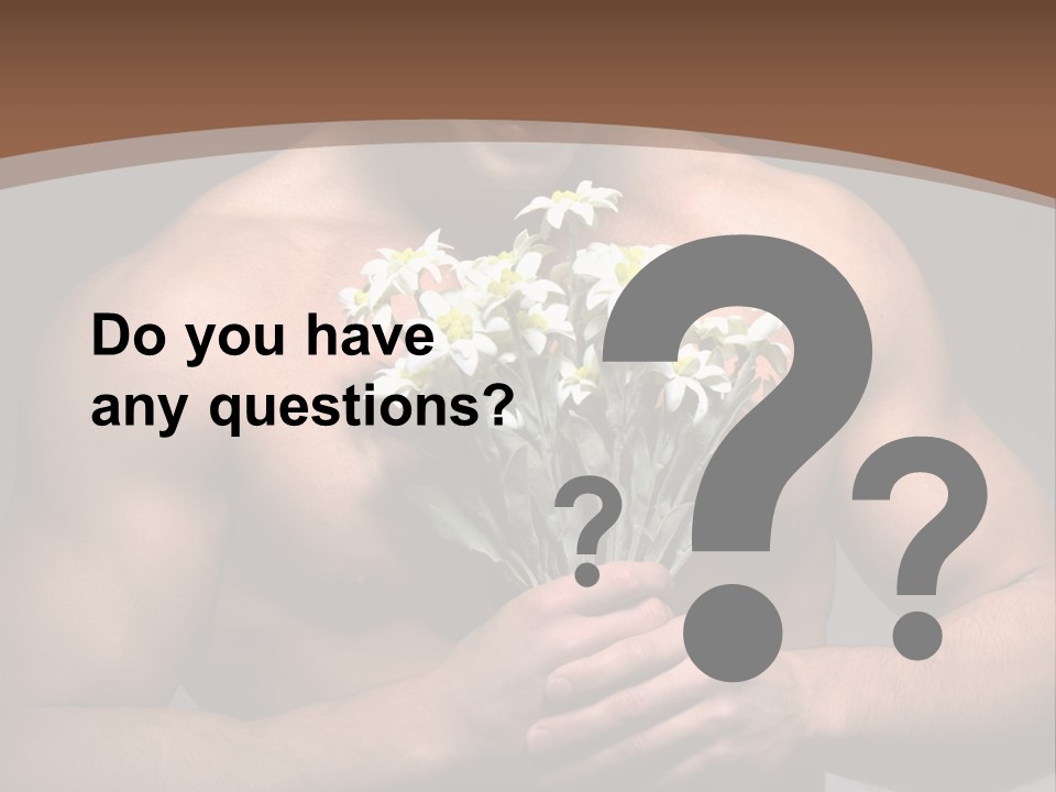 Valentines Bouquet Bare PowerPoint Template