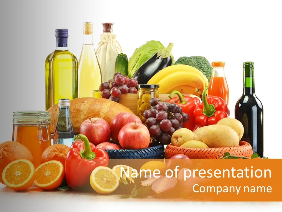 Fresh Variety Banana PowerPoint Template