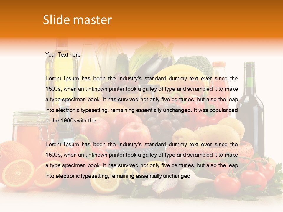 Fresh Variety Banana PowerPoint Template