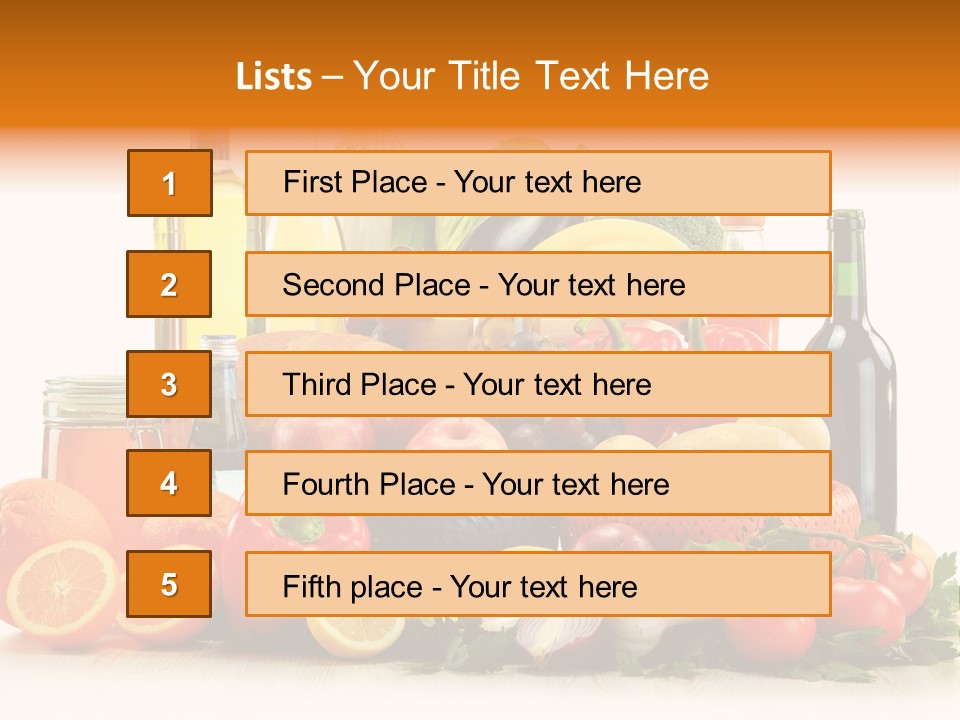 Fresh Variety Banana PowerPoint Template