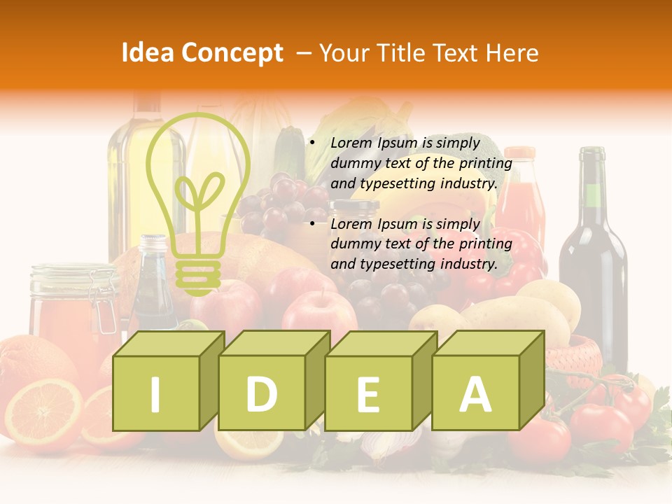 Fresh Variety Banana PowerPoint Template