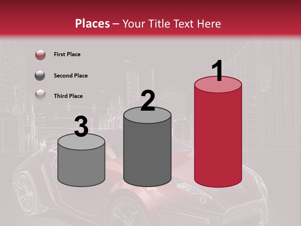 Electric Car Concept Car Coupe PowerPoint Template