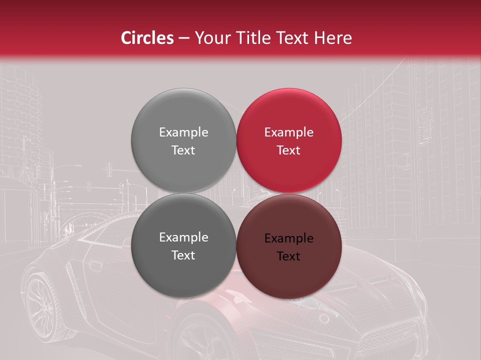 Electric Car Concept Car Coupe PowerPoint Template